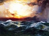 Thomas Moran Sunset after a Storm painting